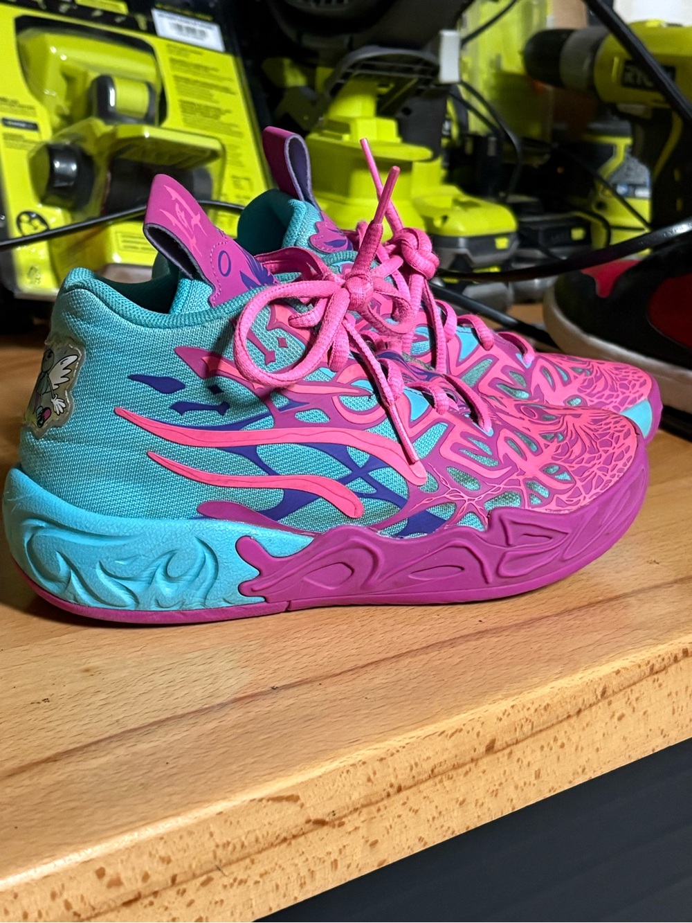 Puma x LaMelo Ball Kid’s Athletic Sneakers in Pink & Teal